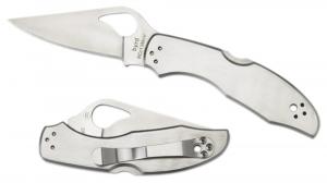 Spyderco By03 MeadowLark II Stainless Steel Plain - BY04P2 Spyderco By03 MeadowLark II Stainless Steel Plain - BY04P2