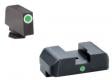 AmeriGlo GL101 i-Dot Night Sight Set Tritium Green with White Outline Front, Green Rear Black Frame for Most For Glock Gen1-4 - GL101