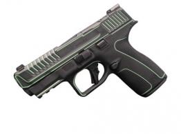 Smith & Wesson M&P 9 Shield X NTS Black/lime Green Pistol 3.6" N.S. 1-13rd, 1-15rd Mag
