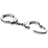 PEERLESS HANDCUFFS CHAIN LINK NICKEL FINISH MODEL 700C PEERLESS HANDCUFFS CHAIN LINK NICKEL FINISH MODEL 700C