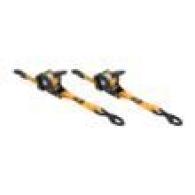 1X10 RETRACTABLE RATCHET STRAPS ORANGE 2 PACK