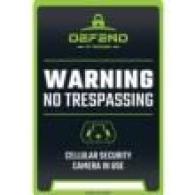 Tactacam Defend No Tresspassing Sign 3PK