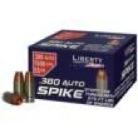 Liberty Spike .380 ACP 55 GR 1500FPS 275FPE 20 ROUNDS Liberty Spike .380 ACP 55 GR 1500FPS 275FPE 20 ROUNDS