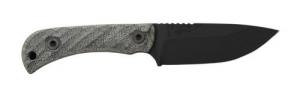 HALF FACE BLADES CAVNER JR 3.5" BLADE, 7.5"OA, S45VN ARMOR BLK, Gray MICARTA GRIP