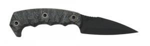 HALF FACE BLADES HUMINT 3" BLADE, 8"OA, CPM S45VN STEEL, ARMOR BLK, Gray MICARTA GRIP