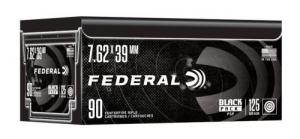 FEDERAL BLACK PACK 7.62X39 124 GRAIN FULL METAL JACKET 2350 FPS 90RD - FC76239BF