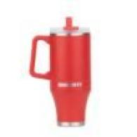Mammoth Ascent 40 oz Tumbler with handle and straw - Red