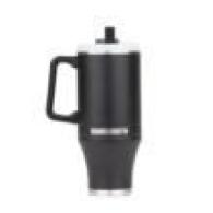 Mammoth Ascent 40 oz Tumbler with handle and straw - Black