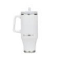 Mammoth Ascent 40 oz Tumbler with handle and straw - White