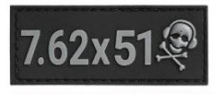 Caliber Patch 7.62x51 Grey/Black - GCS07-762-0501 Caliber Patch 7.62x51 Grey/Black - GCS07-762-0501
