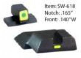 CAP SIGHT SET GREEN SQUARE FRONT &REAR S&W M&P SHLD