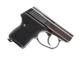 SEECAMP .25 ACP 7+1rd 2IN BARREL POLISHED Stainless Steel BLACK GRIPS - LWS25