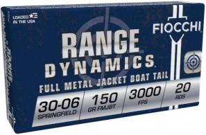 FIOCCHI AMO 30-06 SPRINGFIELD 150GR FMJBT 20-RD (10 BOXES PER CASE)