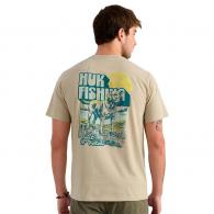 BAIT 'N FETCH Stainless Steel TEE RIVER ROCK HTHR SIZE M