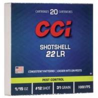 CCI .22 LR RoundSHELL 12 Round AMMO 2000RD CASE