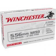 Lake City 5.56 MM M193 FMJ 55 GR 20RD Lake City 5.56 MM M193 FMJ 55 GR 20RD
