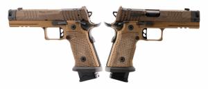 SIG SAUER P211 COMBAT COYOTE TOPO 9MM PISTOL 4.4" MACH3D COMP, G10 GRIP, 1-23RD 2-21RD MAGS