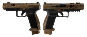 CENTURY Canik 55 TTI COMBAT TOPO ENGRAVED BRONZE/BLK 9MM PISTOL 4.6" 2-18RD CENTURY Canik 55 TTI COMBAT TOPO ENGRAVED BRONZE/BLK 9MM PISTOL 4.6" 2-18RD