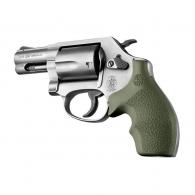 S&W J Frm Round Butt Cent/Metal Bdygrd Rbr Bantam Style Grip OD