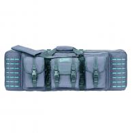 VOODOO TACTICAL 36" PADDED WEAPONS CASE WITH DIE CUT MOLLE (GRAY WITH TEAL STITCHING) VOODOO TACTICAL 36" PADDED WEAPONS CASE WITH DIE CUT MOLLE (GRAY WITH TEAL STITCHING)
