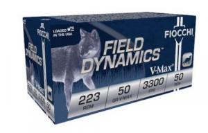 Fiocchi Field Dynamics Soft Point 223 Remington Ammo 50 Round Box, 223B50