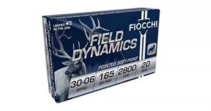Fiocchi Rifle Shooting Dynamics 30-06 Springfield 165gr Pointed Soft point 20rd box - 3006C Fiocchi Rifle Shooting Dynamics 30-06 Springfield 165gr Pointed Soft point 20rd box - 3006C