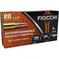 Fiocchi Hyperformance Hunt Rifle Ammunition .300 Win Mag 180 gr SST 3000 fps 20/ct - 300WMHSA