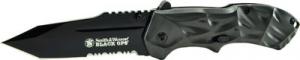 Smith & Wesson Knives Black Ops Black Tanto Serrat - SWBLOP3TS