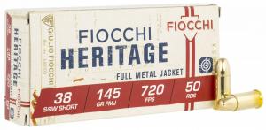 Fiocchi CENTERFIRE HANDGUN 38 Smith & Wesson Full Metal Jack - 38SWSHA Fiocchi CENTERFIRE HANDGUN 38 Smith & Wesson Full Metal Jack - 38SWSHA