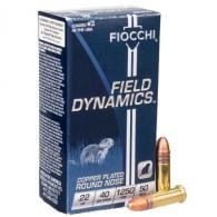 Fiocchi Field Dynamics 22 LR 40 gr Copper-Plated Solid Point 50 Bx/ 100 Cs - 22FHVCRN