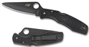 Spyderco C91PBBK Pacific Salt 3.78" Folding Clip Point Plain H1 Steel Blade Black Bi-Directional Texturing FRN Handle Includes P - 260 Spyderco C91PBBK Pacific Salt 3.78" Folding Clip Point Plain H1 Steel Blade Black Bi-Directional Texturing FRN Handle Includes P - 260