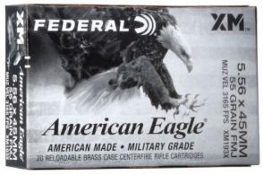 Federal American Eagle Rifle 5.56x45mm LOOSE AMMO - XM193BK150 Federal American Eagle Rifle 5.56x45mm LOOSE AMMO - XM193BK150