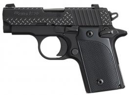 Sig Sauer 238-380-BDP-AMBI P238 Black Diamond Plate 6+1 380ACP 2.7" - 238380BDPAMBI