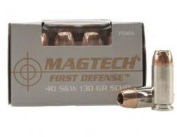 Magtech First Defense 40 Smith & Wesson 130 GR Solid Copper Hollow Point - FDJ40A
