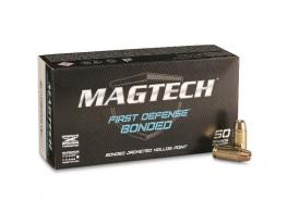 Magtech First Defense 40 Smith & Wesson 180 GR JHP Bonded 50 Bx/20 Cs - 40BONB