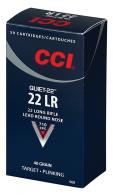 CCI Quiet-22 .22 LR 40 Grain LRN 50rd box - 960 CCI Quiet-22 .22 LR 40 Grain LRN 50rd box - 960