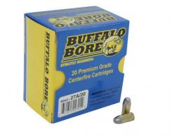 Buffalo Bore Personal Defense Flat Nose 380 ACP+P Ammo 20 Round Box - 27A/20