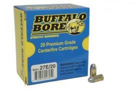 Buffalo Bore Standard Pressure Flat Nose 380 ACP Ammo 20 Round Box - 27E/20
