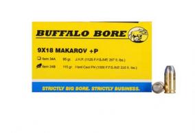 Buffalo Bore Personal Defense Flat Nose 9mmX18mm Makarov Ammo 20 Round Box - 34B/20 Buffalo Bore Personal Defense Flat Nose 9mmX18mm Makarov Ammo 20 Round Box - 34B/20