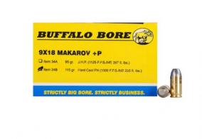 Main product image for Buffalo Bore Personal Defense Flat Nose 9mmX18mm Makarov Ammo 20 Round Box