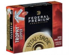 Ammo 20 GA Federal Vital-Shok 3" Trophy Copper Sabot Slug 5/8 Ounce 5 Round Box 1900 fps P209T - P209TC Ammo 20 GA Federal Vital-Shok 3" Trophy Copper Sabot Slug 5/8 Ounce 5 Round Box 1900 fps P209T - P209TC