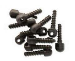 Grovtec US Inc GTHM60 Wood Screw Swivel Studs 0.5" 12-Pack Black