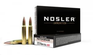 Main product image for Nosler Match Grade  Boat Tail Hollow Point 223 Remington Ammo 69 gr 20 Round Box