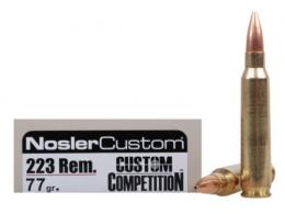 Main product image for Nosler Trophy .223 REM/5.56 NATO  77 GR Custom Competition 20rd box