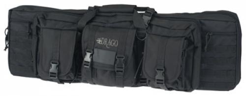 Drago Gear 12-301BL Double Gun Case 37" x 14" x 12.5" Exterior 600D Polyester Black