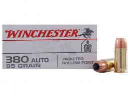 Winchester Ammo USA .380 ACP JHP 95 GR 50Box/10Case - USA380JHP Winchester Ammo USA .380 ACP JHP 95 GR 50Box/10Case - USA380JHP