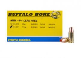 Main product image for Buffalo Bore Ammunition Handgun 9mm Barnes TAC-XP 115