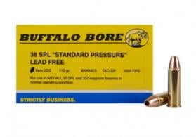 Buffalo Bore Ammunition Heavy .38 Spc TACXP 110 GR - 20G/20 Buffalo Bore Ammunition Heavy .38 Spc TACXP 110 GR - 20G/20