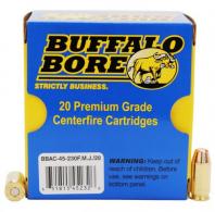 Buffalo Bore Personal Defense Full Metal Jacket Flat Nose 45 ACP+P Ammo 20 Round Box - 45/230FMJ