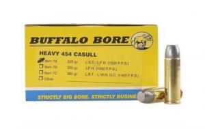 Buffalo Bore Ammunition 7A/20 Pistol 454 Casull 325 gr Lead Flat Nose (LFN) 20 Bx/ 12 Cs